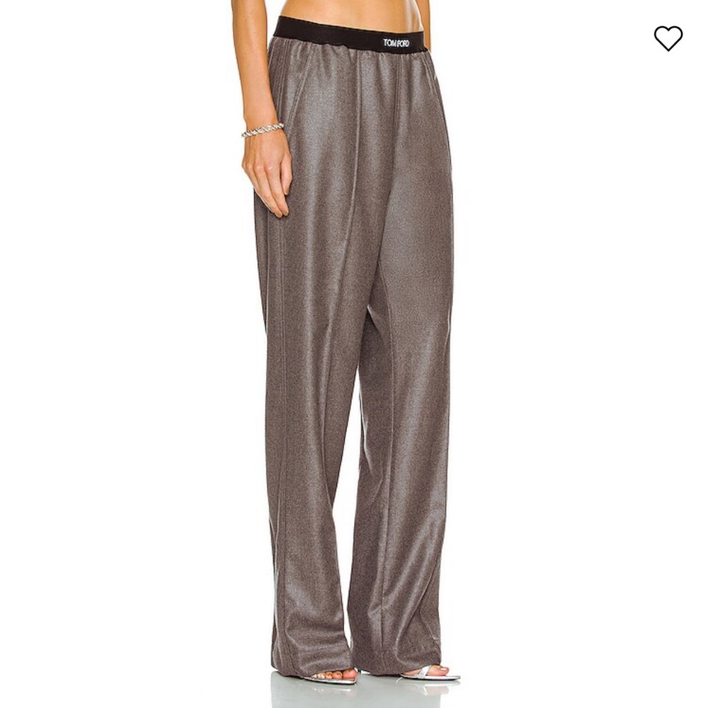 BNWT Tom Ford Tailoring Cashmere Logo Waistband Straight Trousers Medium